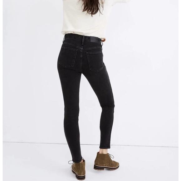 Madewell Jeans Womens Size 31 Skinny Crop Black Faded Casual Denim Pants NWTF - Picture 7 of 15